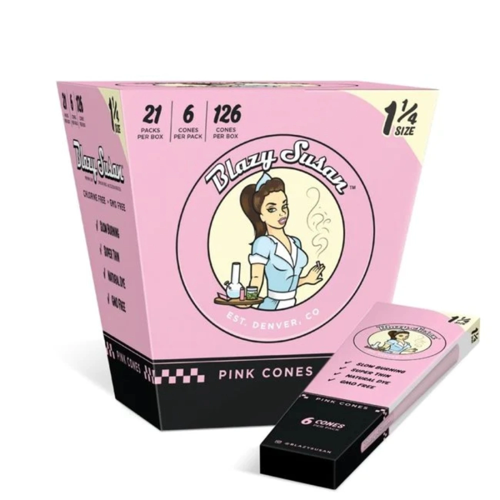 BLAZY SUSAN PINK CONES 1 1/4 21/6PK