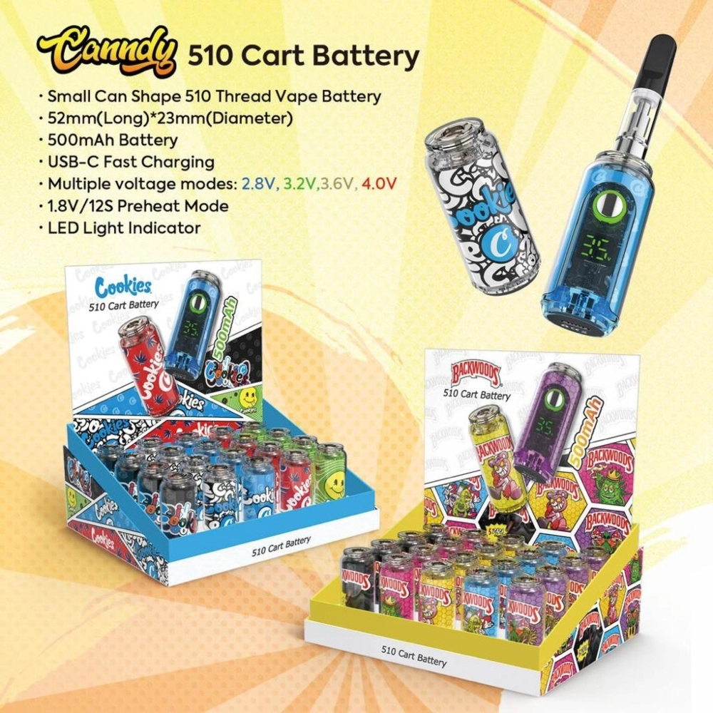 COOKIES BATTERY 510 20PCS A DISPLAY