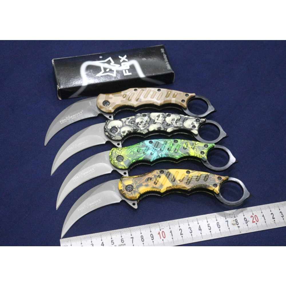 DEFENSE KNIFE BLACK PRINT ASSORTED DESIGN