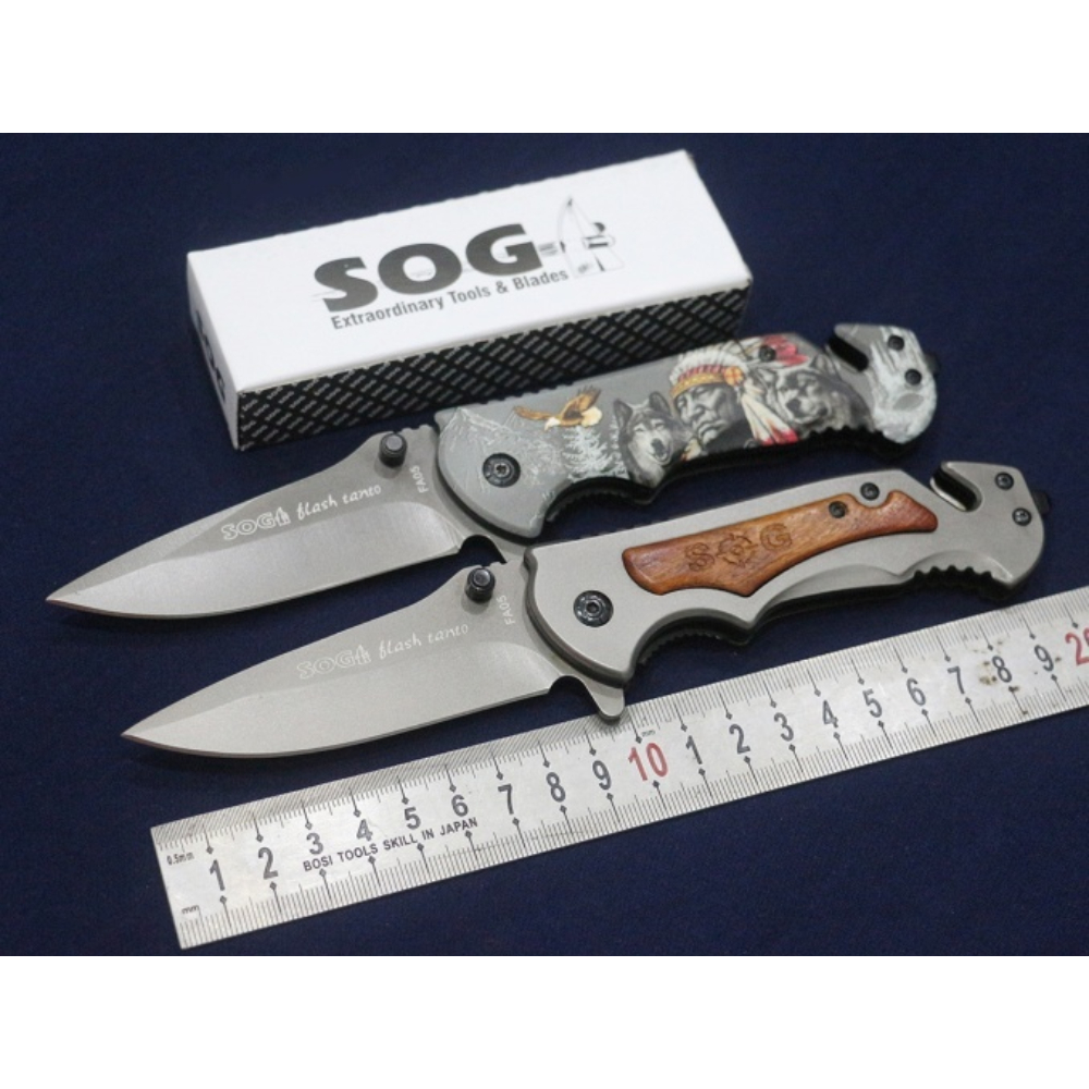 DEFENSE KNIFE WITH ROPE CUTTER ON THE BOTTOM AND MULTI DESIGNS BROWNING BRAND