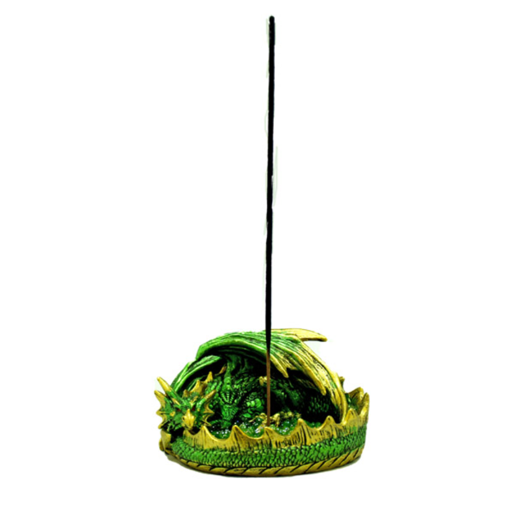 FG GREEN DRAGON ASHTRAY AND INCENSE BURNER