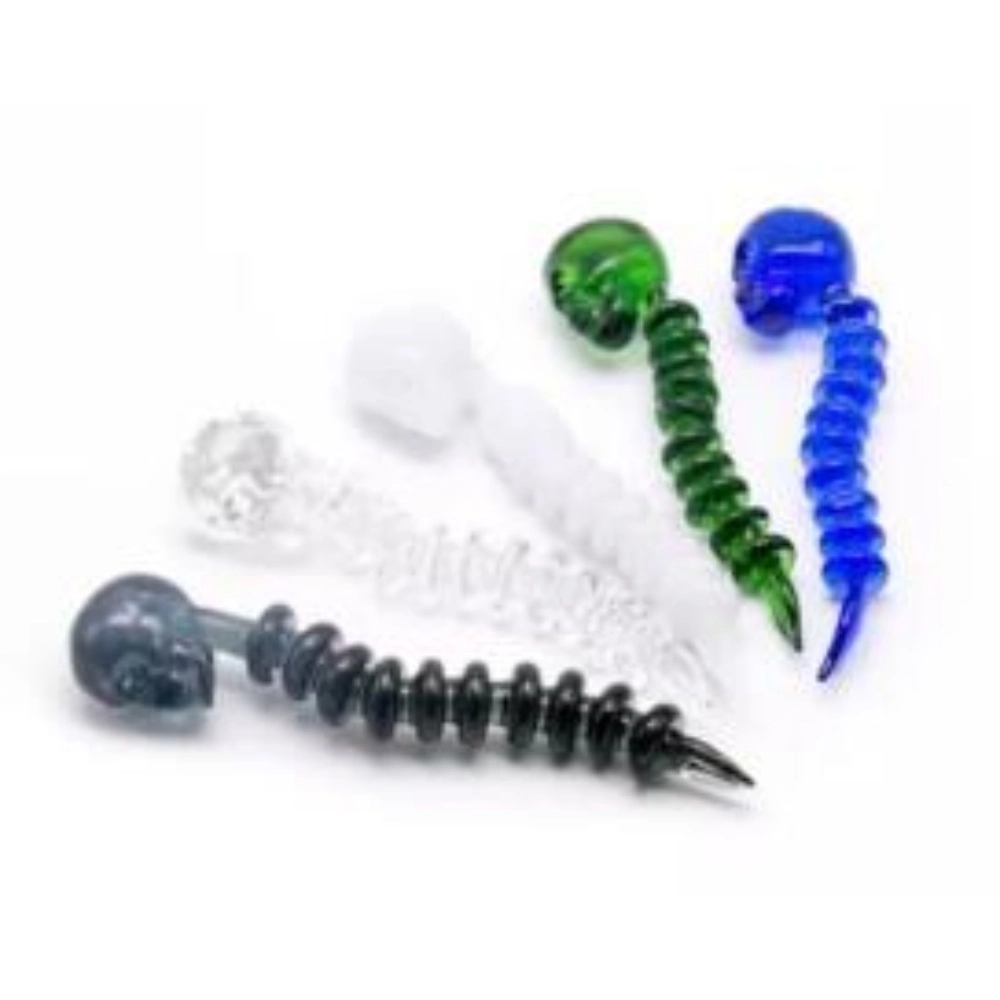 GLASS SKULL SPINAL DABBER TOOL 3PK