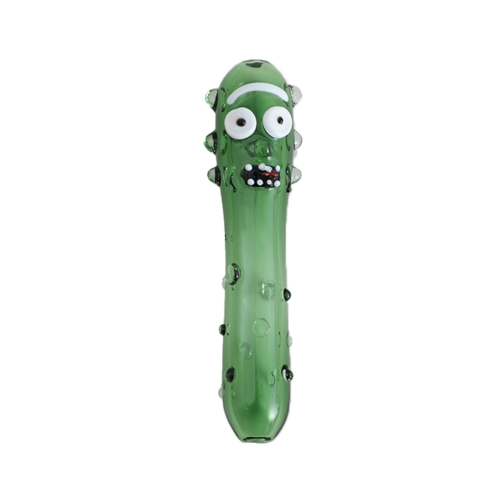 HAND PIPE GLASS PICKLE RICK