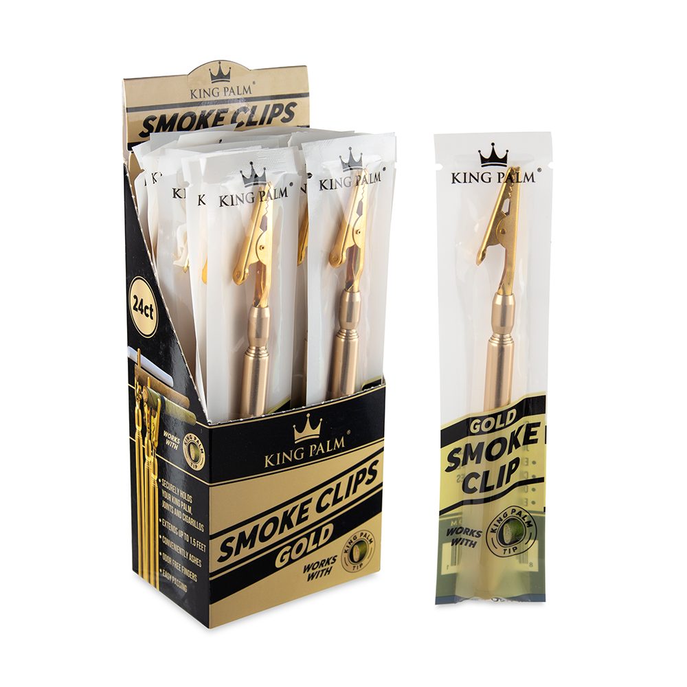 KING PALM GOLD ROACH CLIP