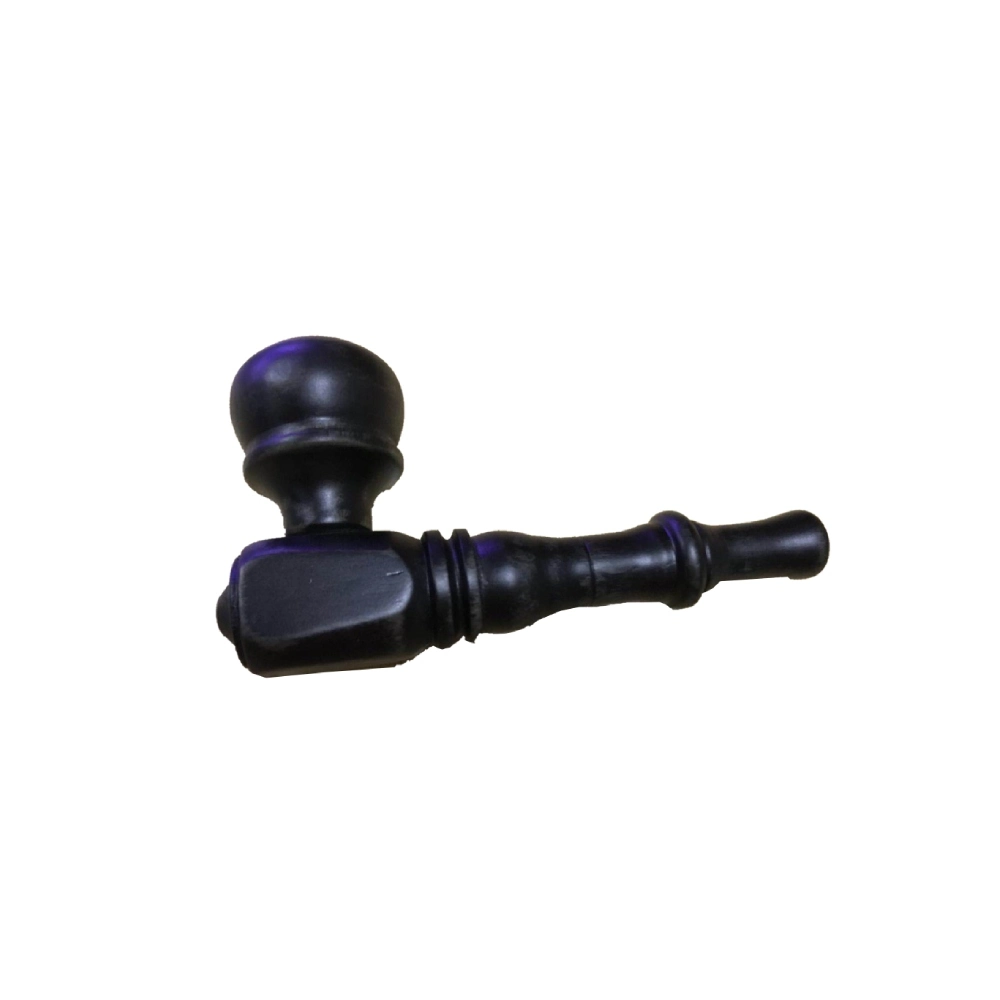 LARGE BLACK WOOD HAND PIPE