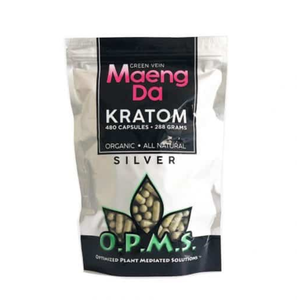 OPMS  SILVER - GREEN VEIN MAENG DA 144G 240 CAPS KRATOM