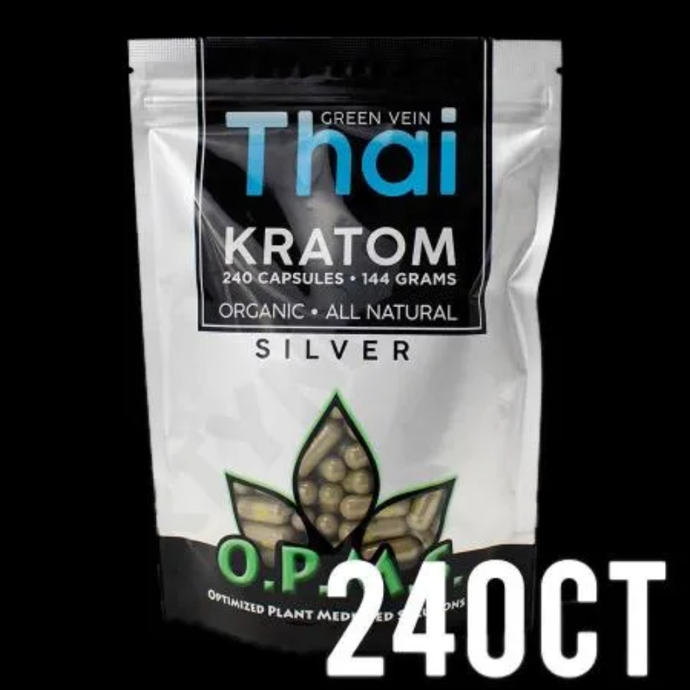 OPMS  SILVER - GREEN VEIN MAENG DA 72G 120 CAPS KRATOM