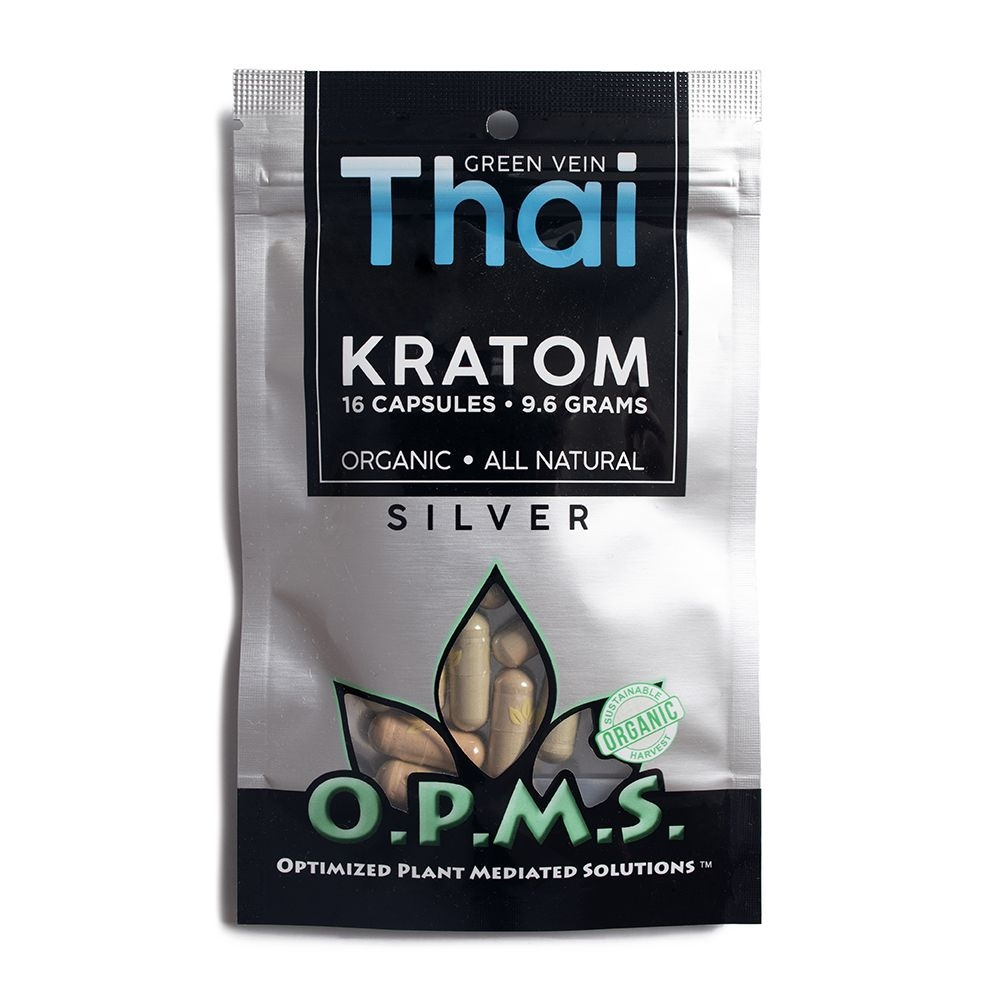 OPMS  SILVER - GREEN VEIN MALAY 72G 120 CAPS KRATOM