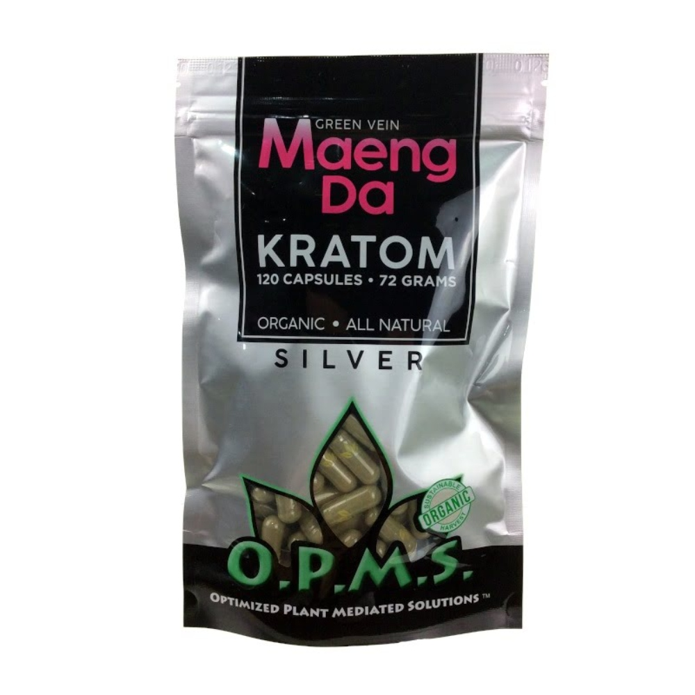 OPMS SILVER - GREEN VEIN THAI 72G 120 CAPS KRATOM