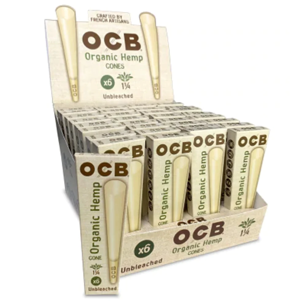 OCB ORGANIC HEMP CONES UNBLEACHED KING 32*3