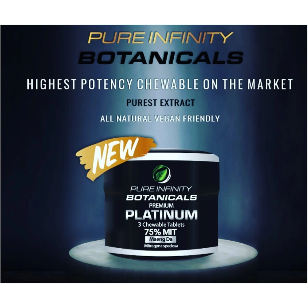 PURE INFINITY BOTANICALS 50/50 KRATOM / KAVA 18CT - 6 CHEWABLE