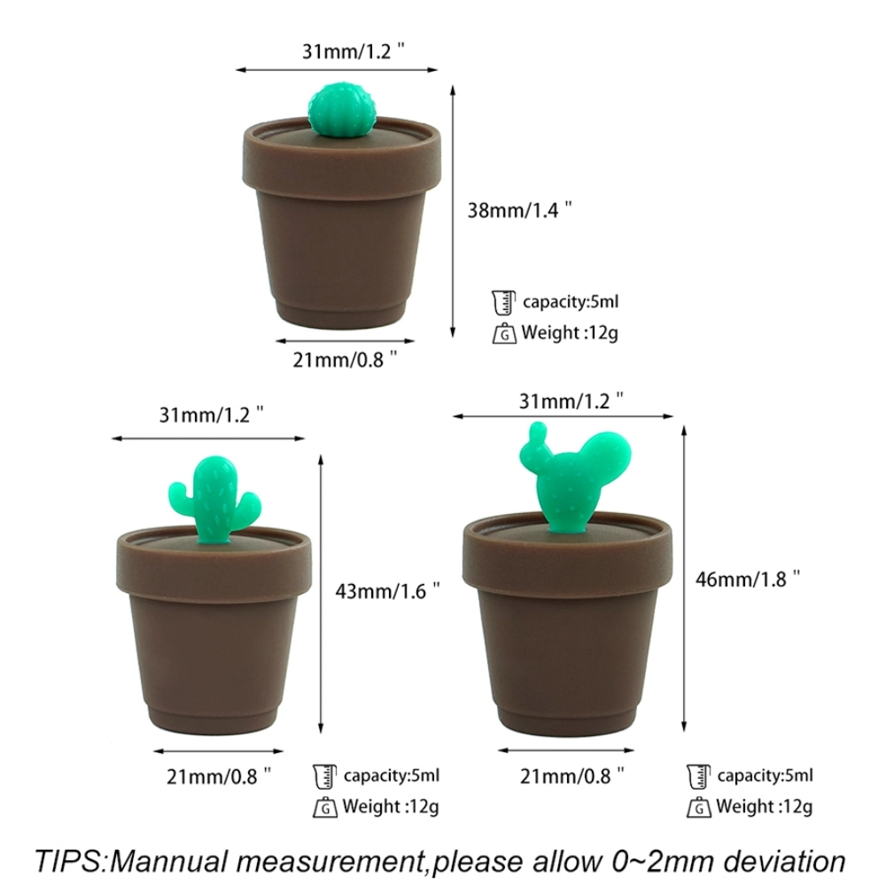 SILICONE CACTUS POT CONTAINER