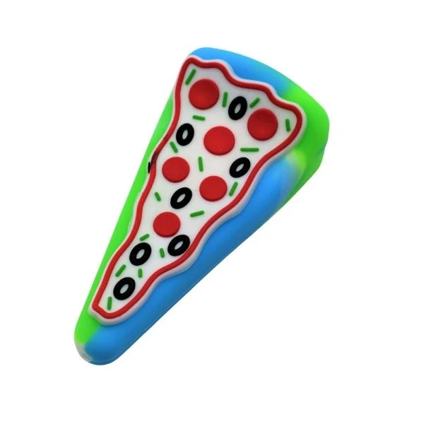 SILICONE HAND PIPE PIZZA SLICE PEPERONI STYLE