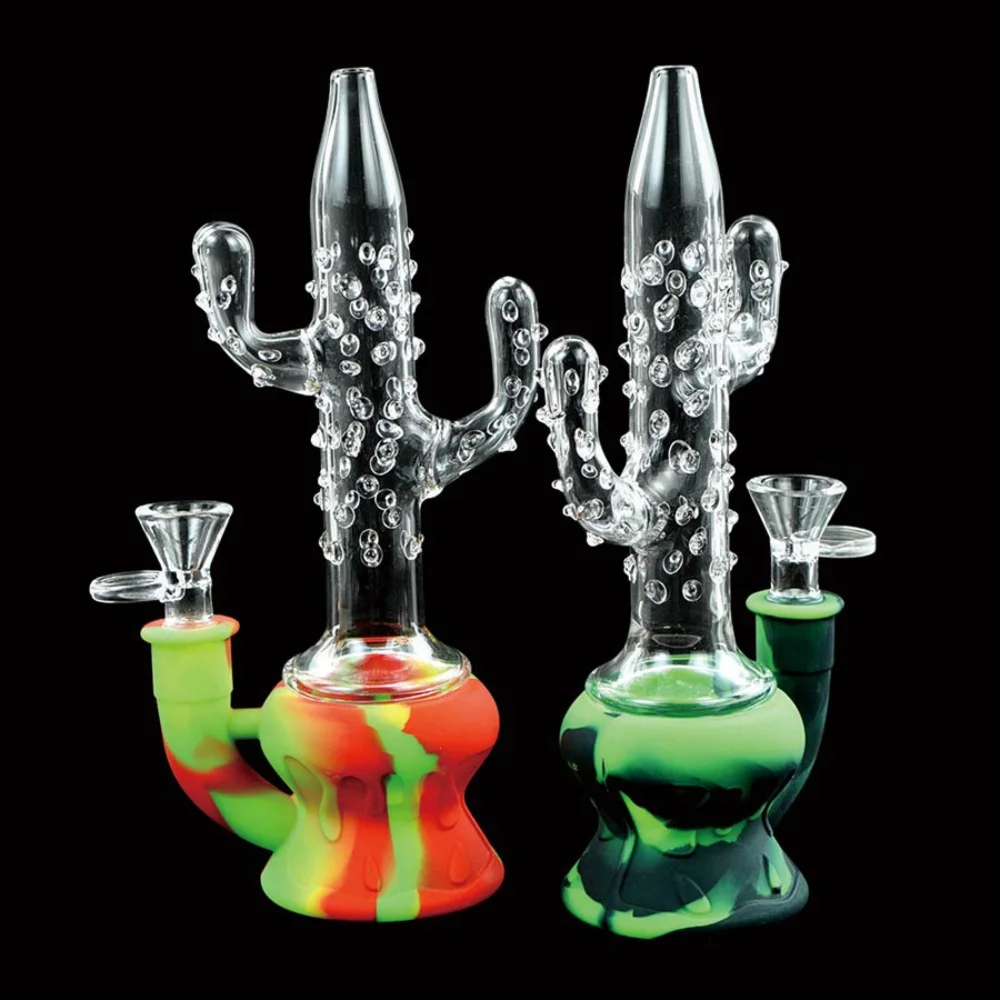 SILICONE WATER PIPE WITH GLASS GLOBE