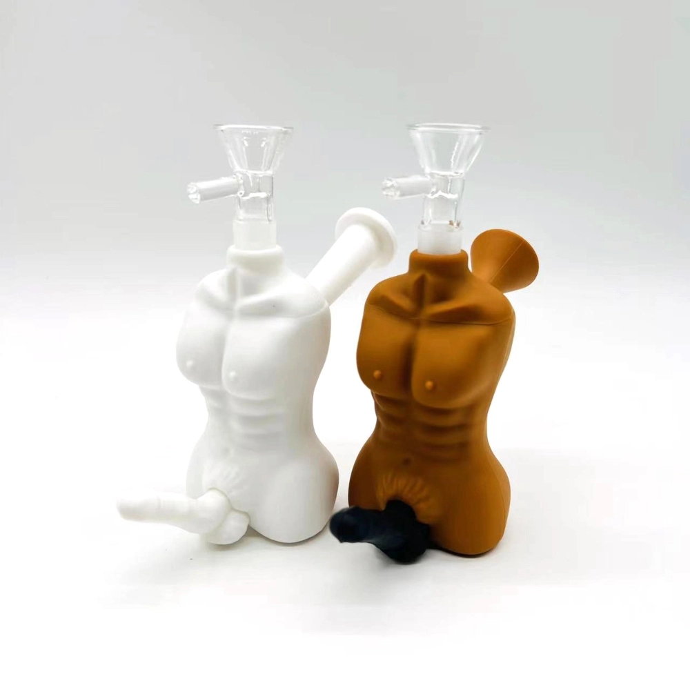 SILICONE WATERPIPE MEN BODY WITH DESIGN