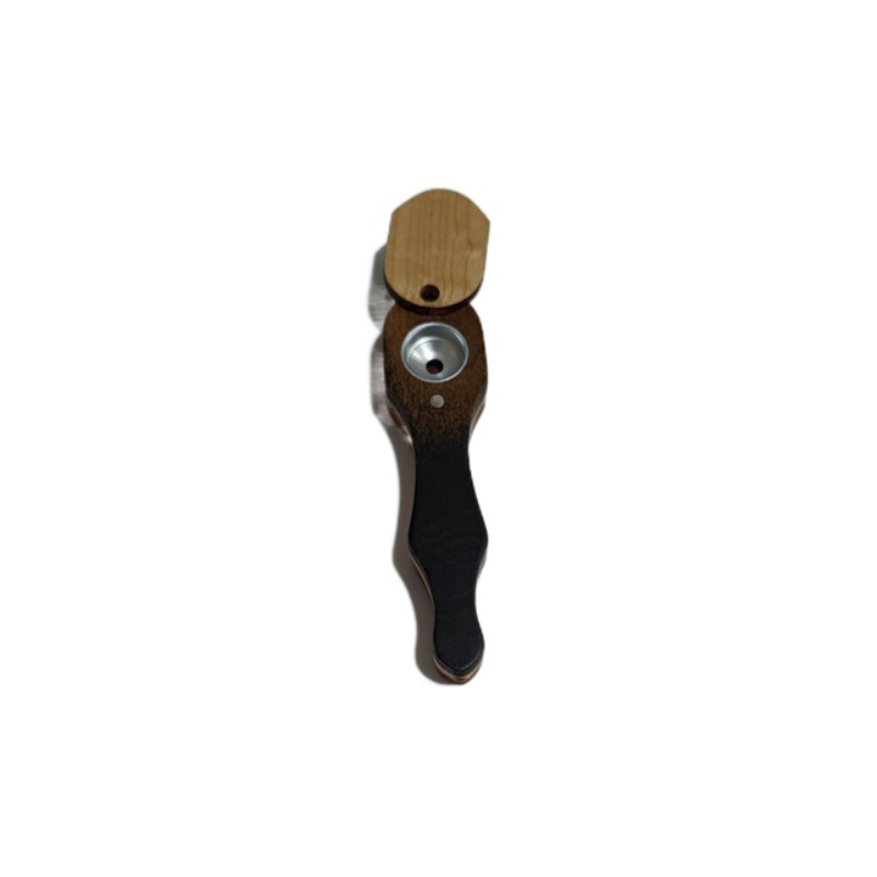 SMOOTH DIAMOND HANDLE WOOD HAND PIPE