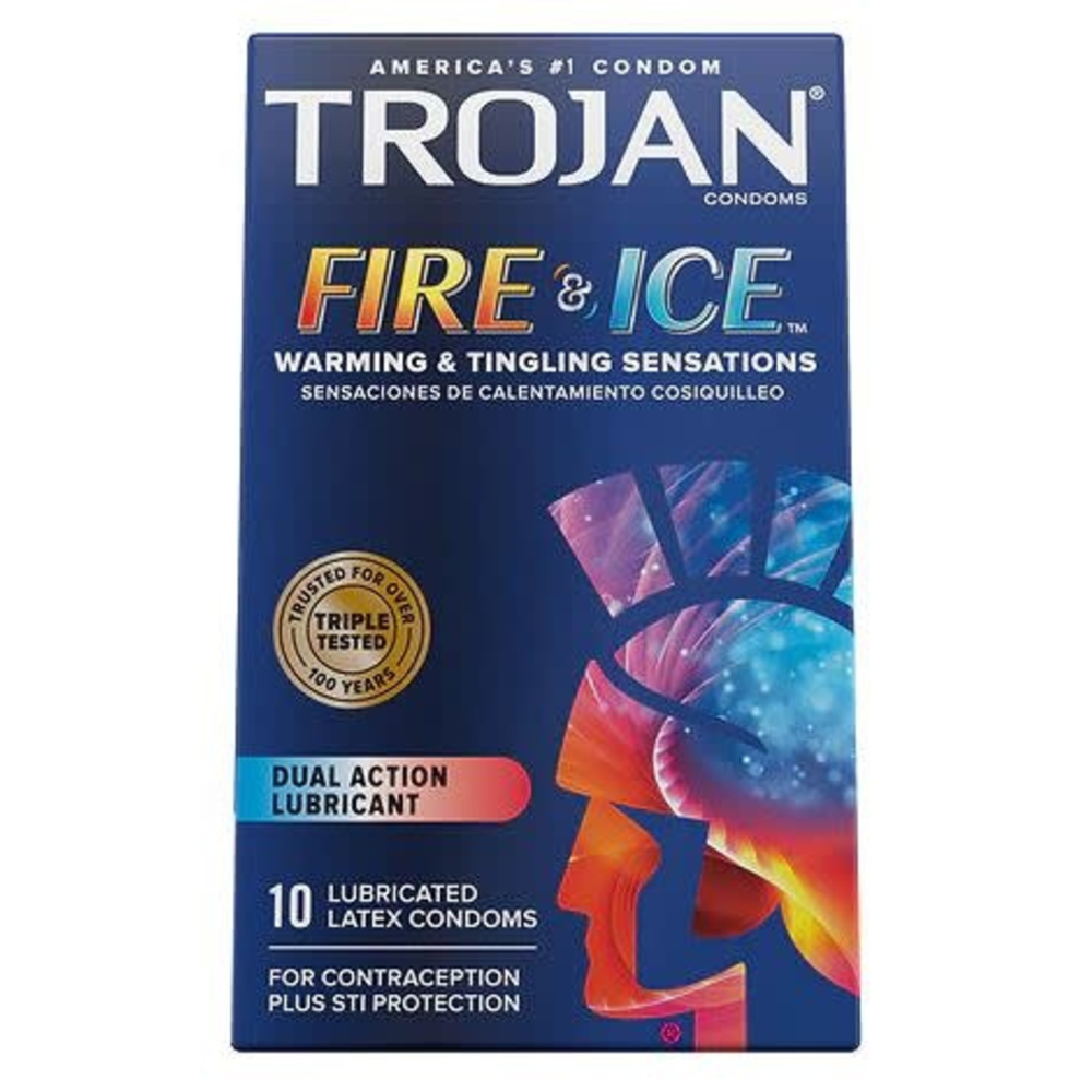 TROJAN FIRE & ICE CONDOMS 6 PACKS OF 3