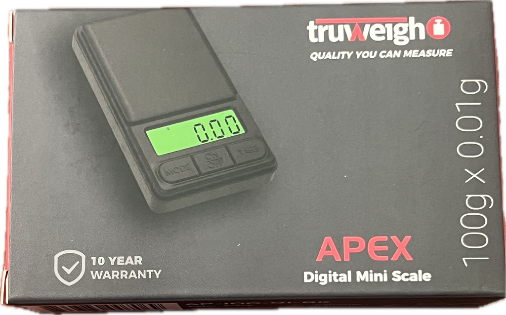 TRUWEIGH APEX DIGITAL MINI SCALE 100G X 0.01G