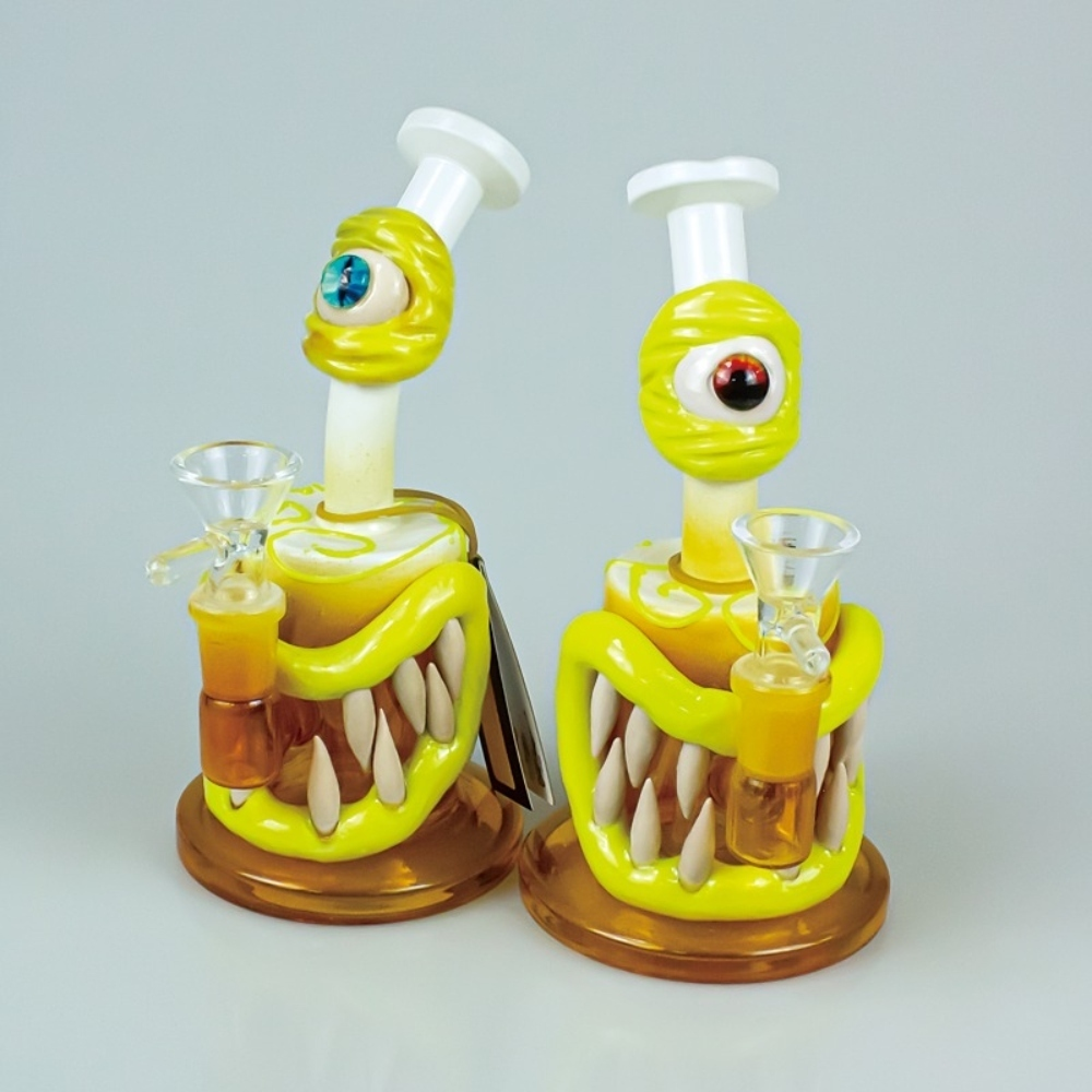 WATERPIPE MONSTER WITH MUSHROOM HEAD ASSORTED COLOR