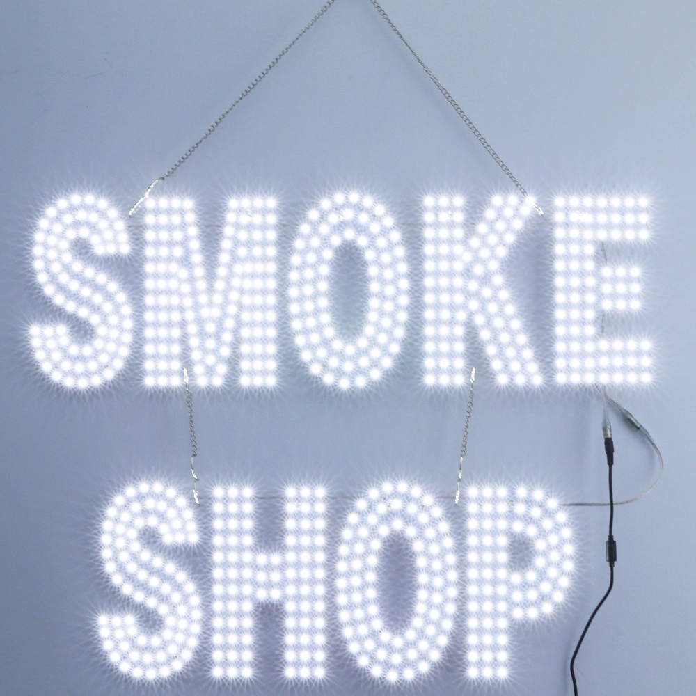 WINDOW SIGN 15*24" WHITE MEDIUM SMOKE SHOP