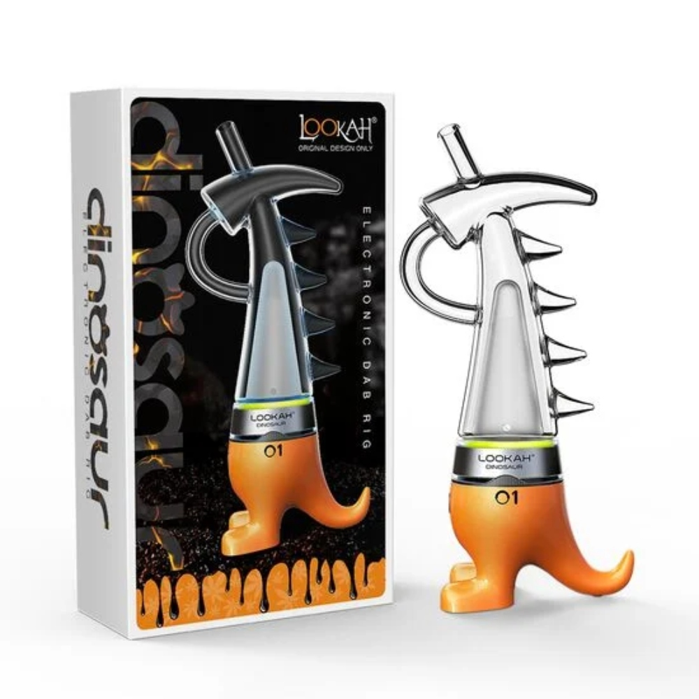 [Q-2744-03] LOOKAH DINOSAUR DAB E-RIG VAPORIZER (Orange)