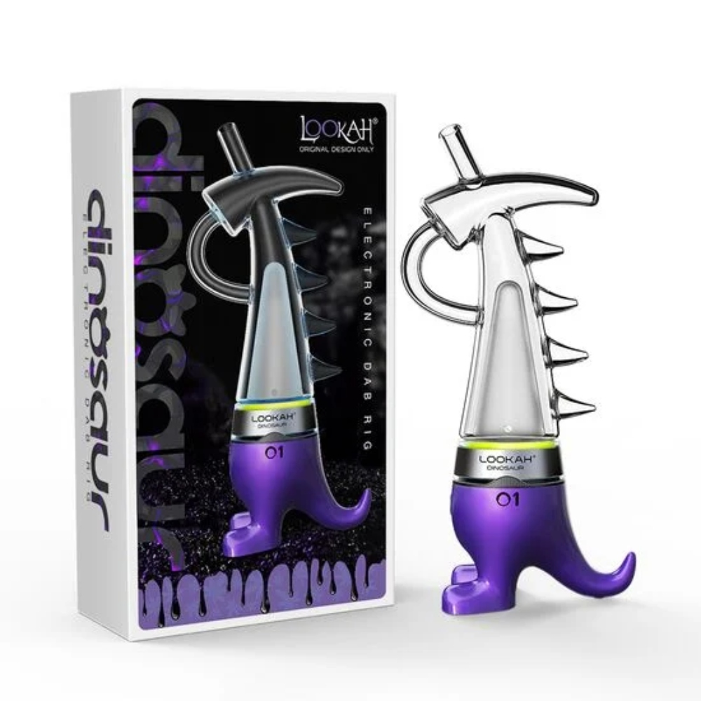 [Q-2744-04] LOOKAH DINOSAUR DAB E-RIG VAPORIZER (Purple)