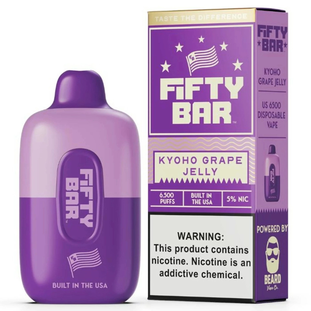 [Q-2000-15] FIFTY BAR 16ML 6500 PUFFS 5PK (Kyoho Grape Jelly)