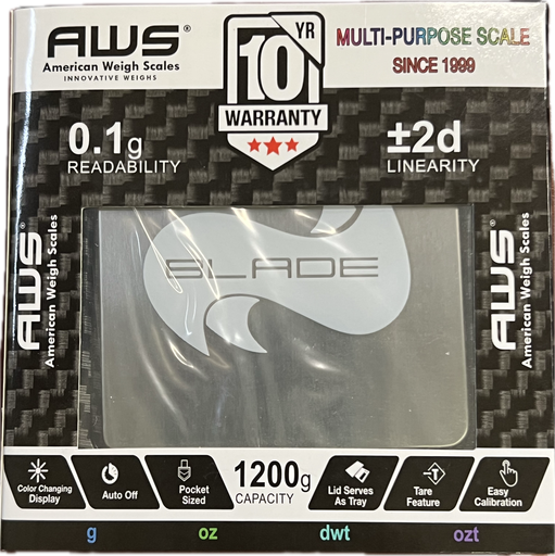 [Q-1268-01] AWS BLADE SCALE 1200G X 0.1G CARBON FIBER (Black)