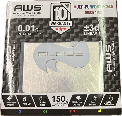 [Q-1269-01] AWS BLADE SCALE 150G X 0.01G CARBON FIBER (Black)