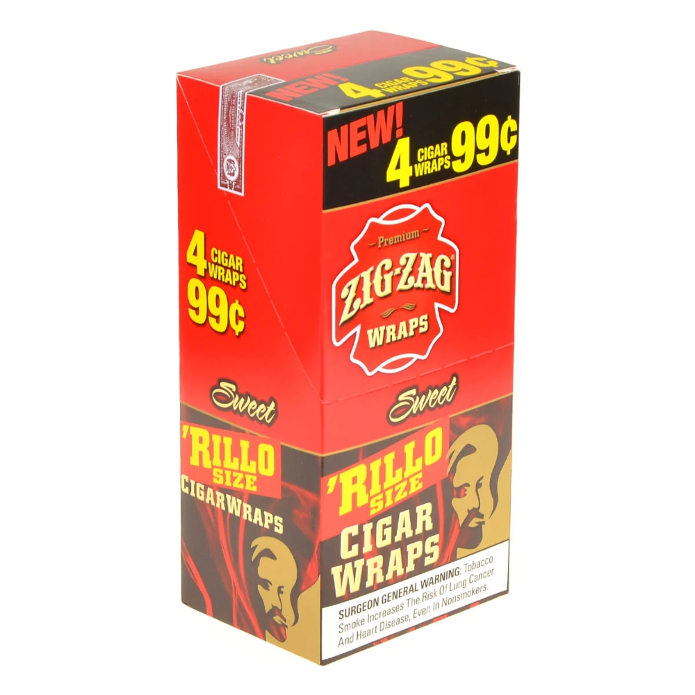 [Q-4202-03] ZIG ZAG RILLO SIZE CIGAR WRAPS 4 FOR $.99 (SWEET)