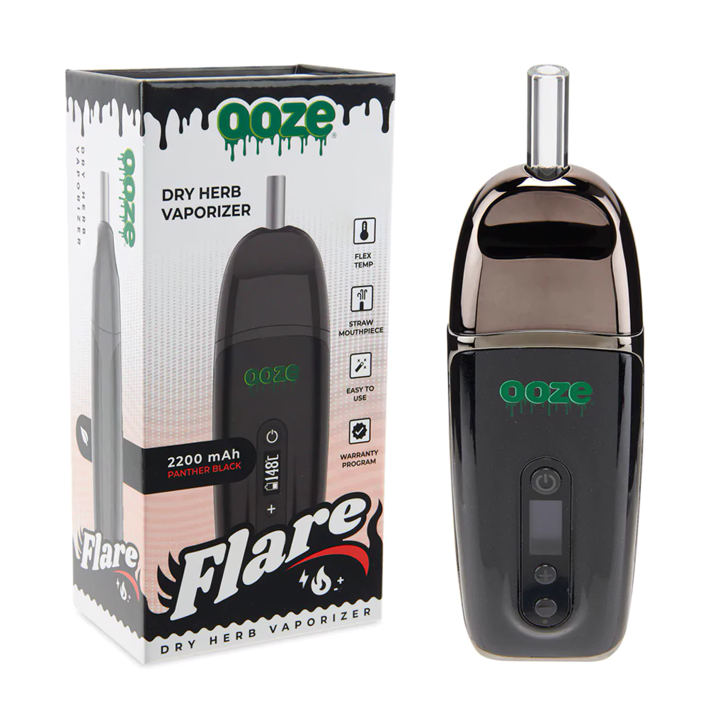 [Q-3007-01] OOZE FLARE DRY FLOWER VAPE (Panther Black)