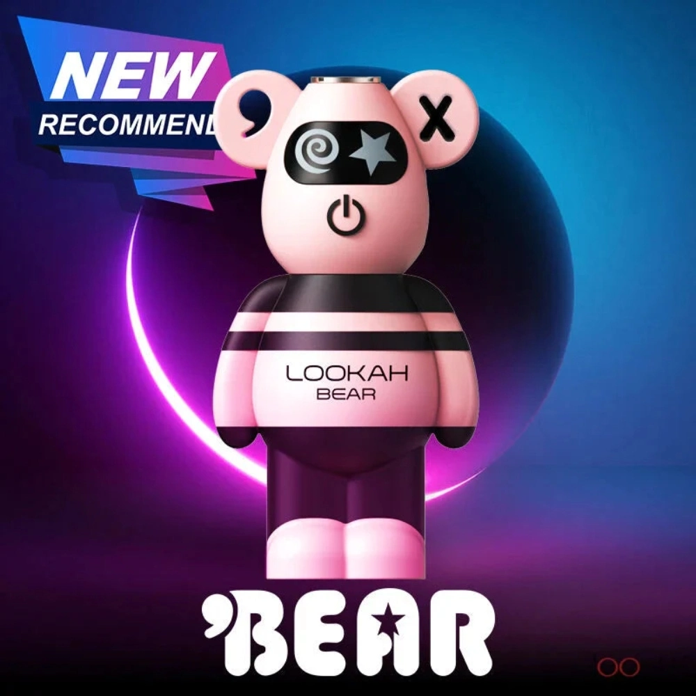 [Q-2742-05] LOOKAH BEAR 510 THREAD VAPE BATTERY 1CT (Pink)