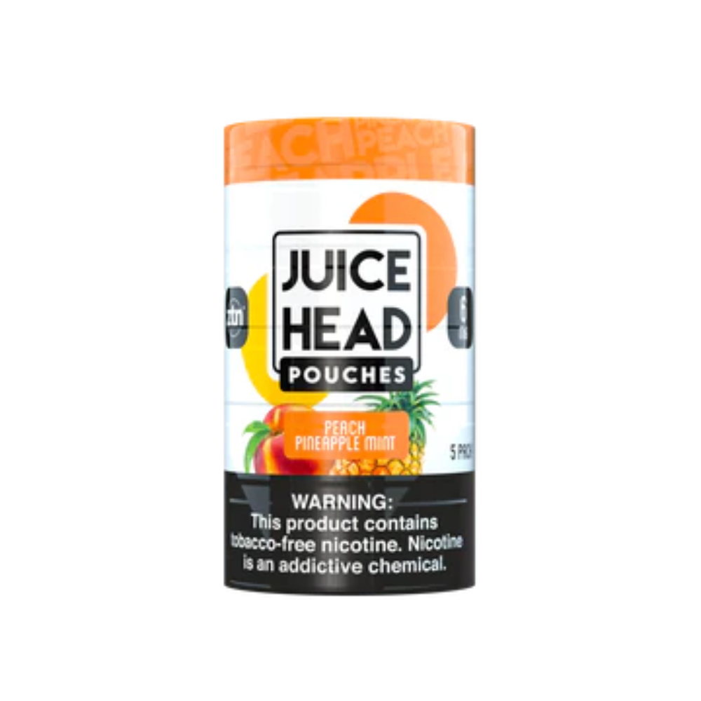 [Q-2671-02] JUICE HEAD POUCHES 5CT (12MG, Peach Pineapple Mint)