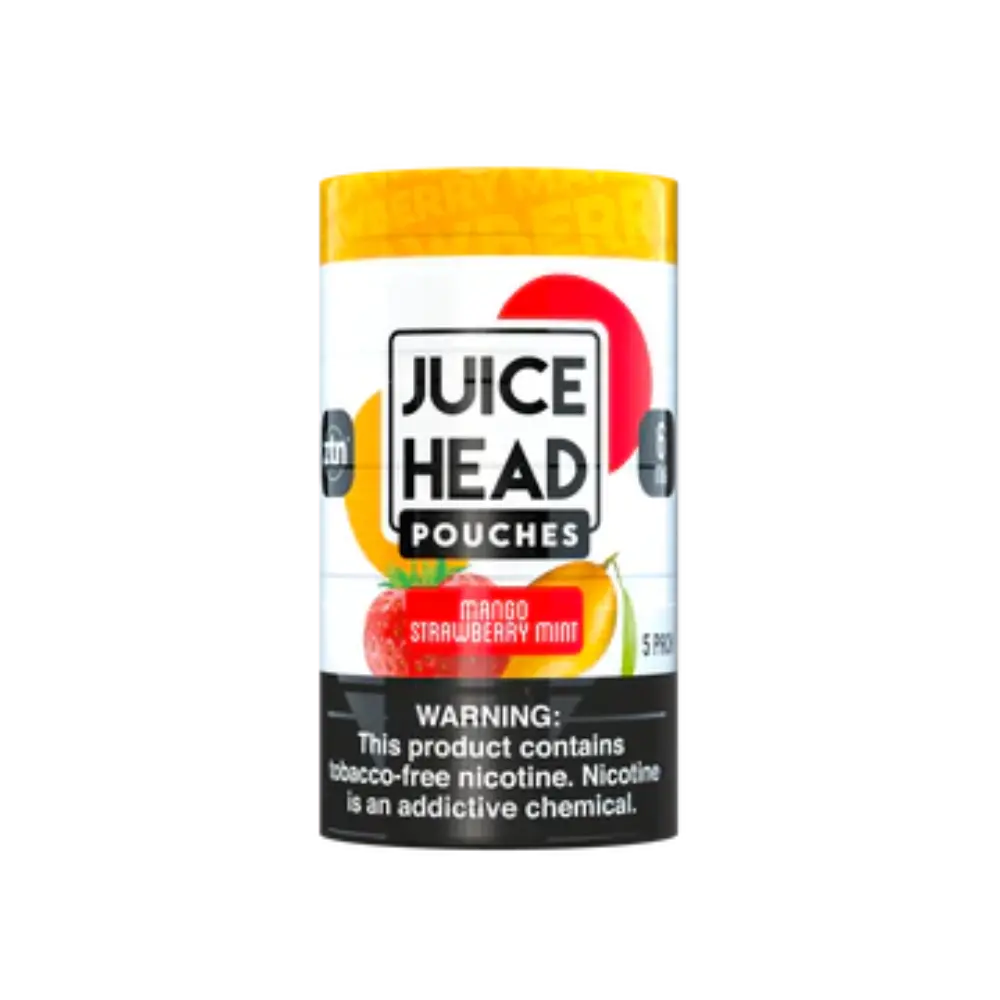[Q-2671-10] JUICE HEAD POUCHES 5CT (12MG, Mango Strawberry Mint)