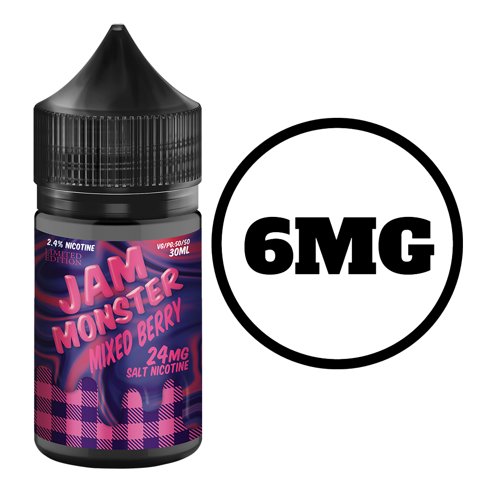 [Q-2649-10] JAM MONSTER 100ML (6mg, Raspberry)