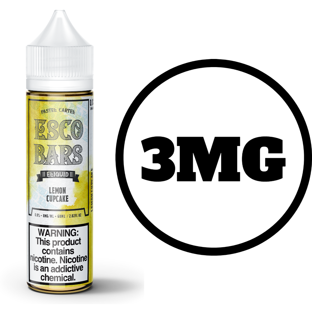 [Q-1909-02] ESCO BARS JUICE 60ML (3mg, Lemon Cupcake)