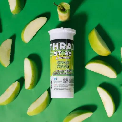 [Q-4329-03] THRAX GUMMIES 15 STARS 600MG (Green Apple)