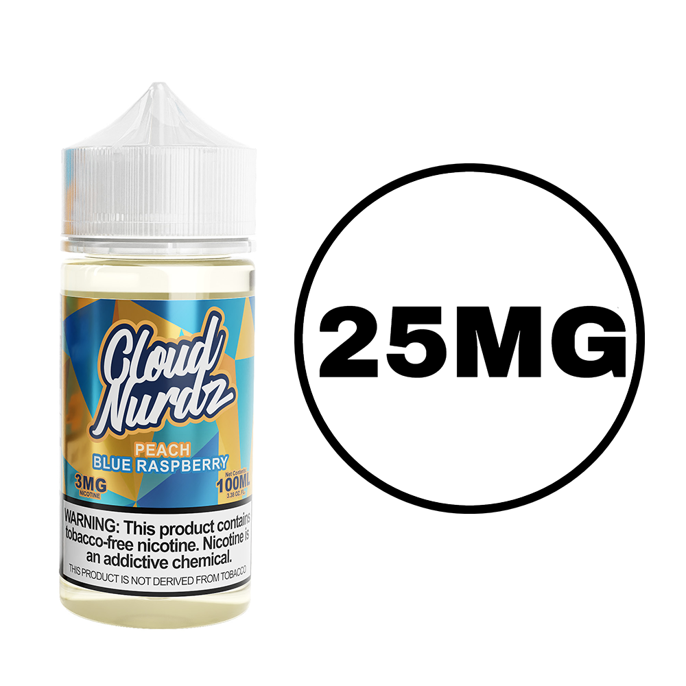 [Q-1627-19] CLOUD NURDZ SALTS 30ML (25MG, Peach Blue Raspberry)