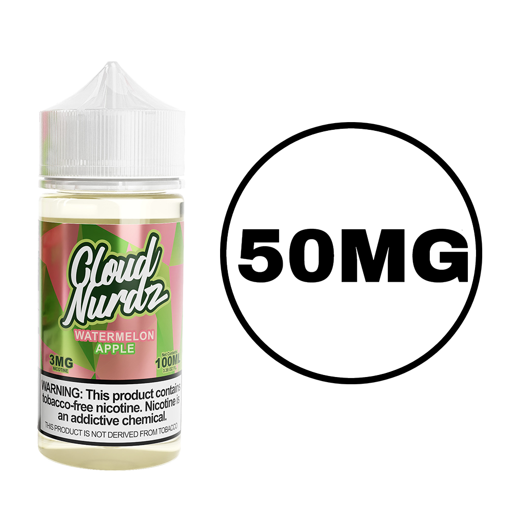 [Q-1627-29] CLOUD NURDZ SALTS 30ML (50MG, Watermelon Apple)