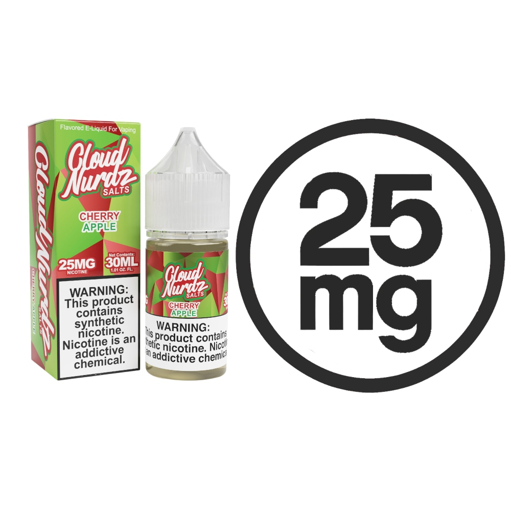 [Q-1627-03] CLOUD NURDZ SALTS 30ML (25MG, Cherry Apple)