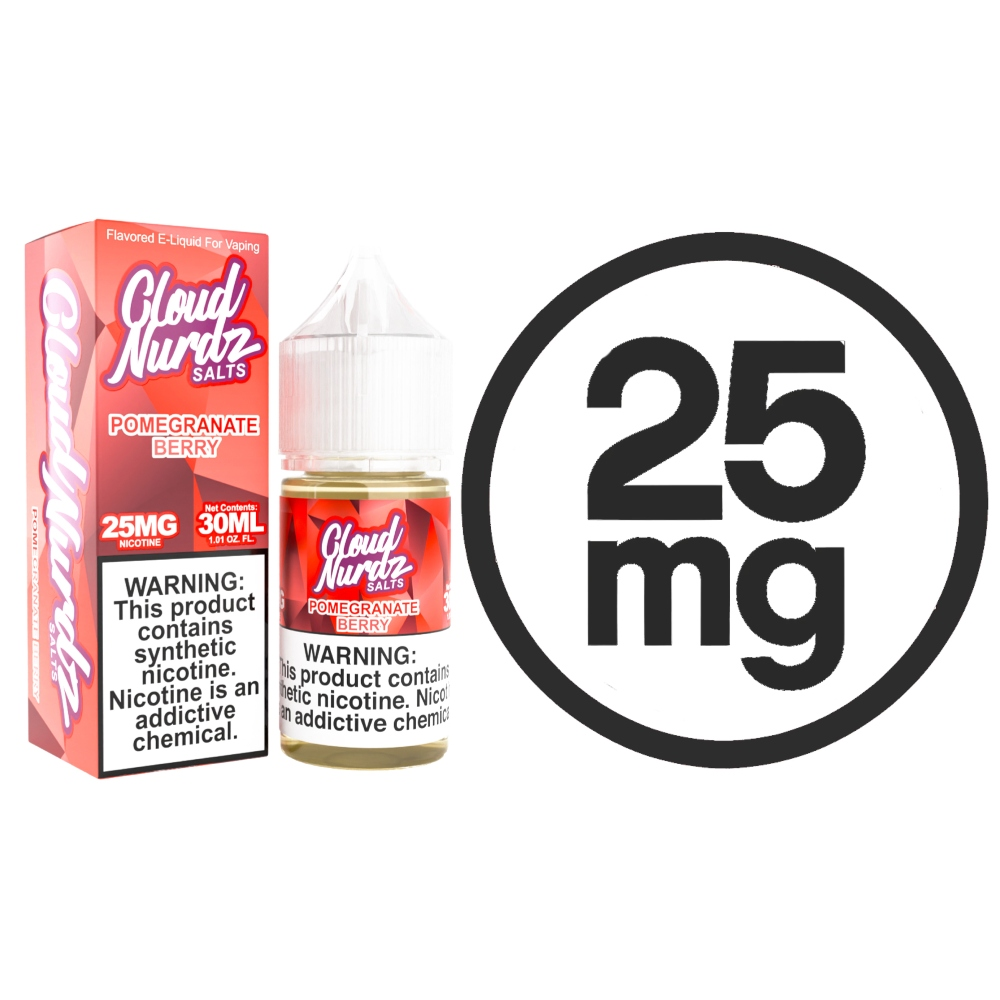 [Q-1627-01] CLOUD NURDZ SALTS 30ML (25MG, Pomegranate Berry)