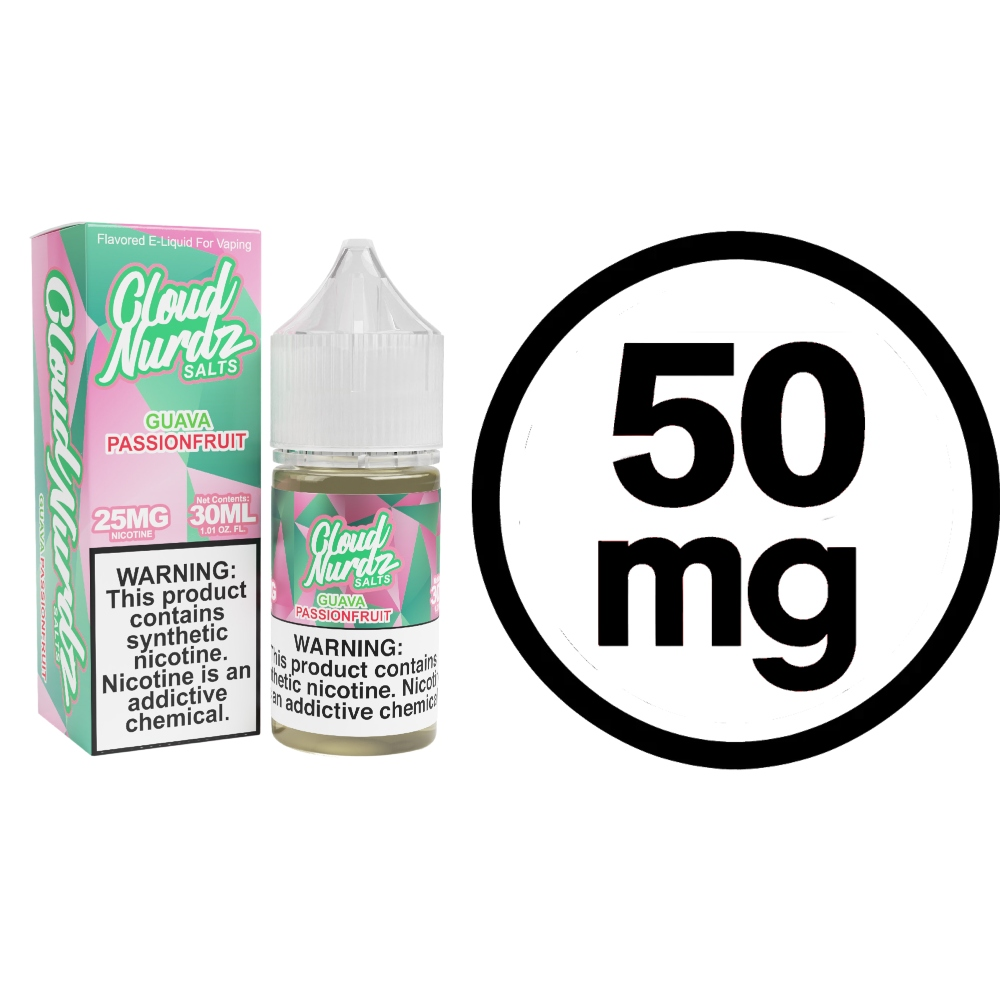 [Q-1627-10] CLOUD NURDZ SALTS 30ML (50MG, Guava Passion Fruit)