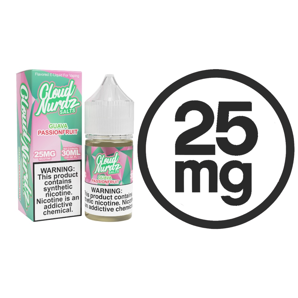 [Q-1627-09] CLOUD NURDZ SALTS 30ML (25MG, Guava Passion Fruit)