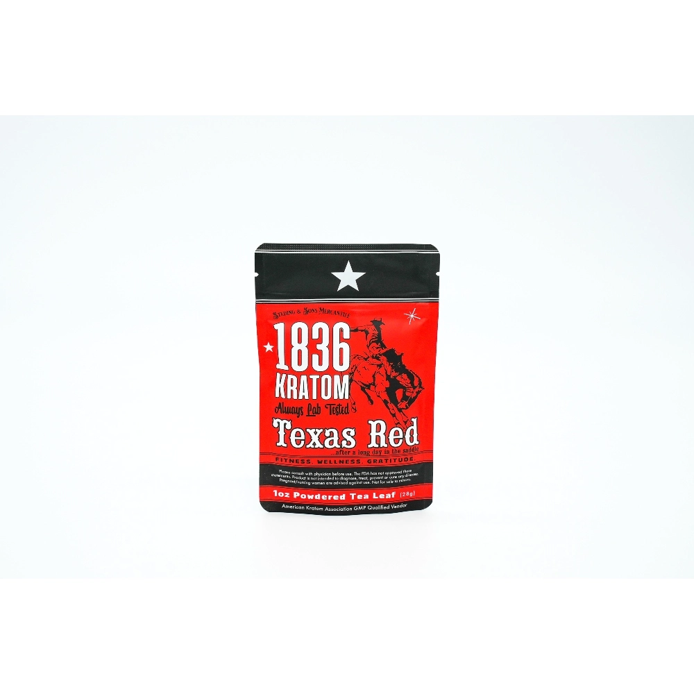 [Q-1078-02] 1836 1OZ POWDERED LEAF (Texas Red)