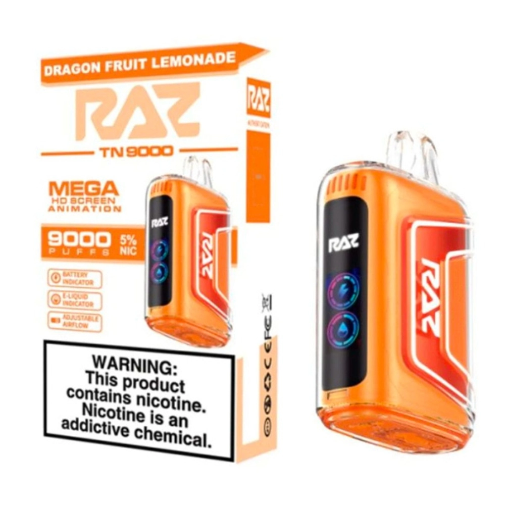 [Q-3209-18] RAZ TN9000 DISPOSABLE VAPE 5PK 12ML (Dragon Fruit Lemonade)