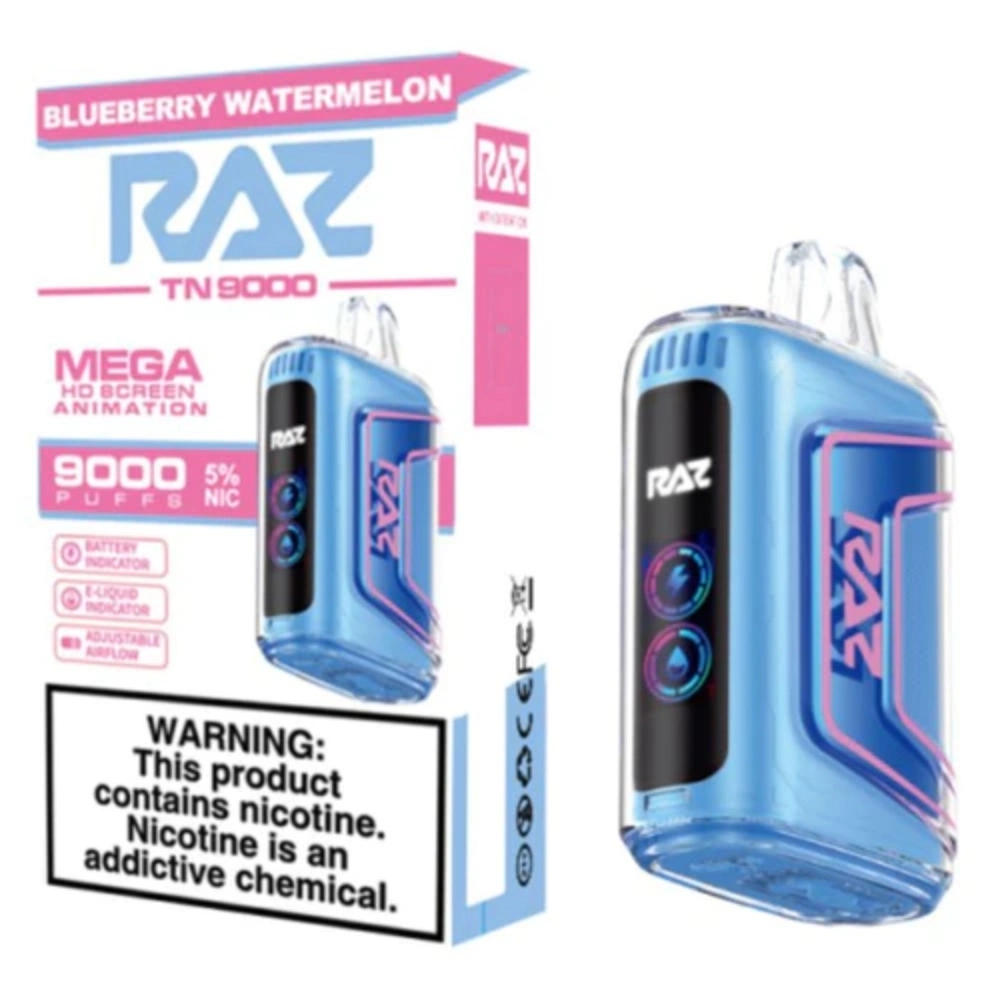 [Q-3209-22] RAZ TN9000 DISPOSABLE VAPE 5PK 12ML (Blueberry Watermelon)