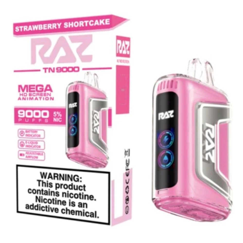 [Q-3209-29] RAZ TN9000 DISPOSABLE VAPE 5PK 12ML (Strawberry Shortcake)