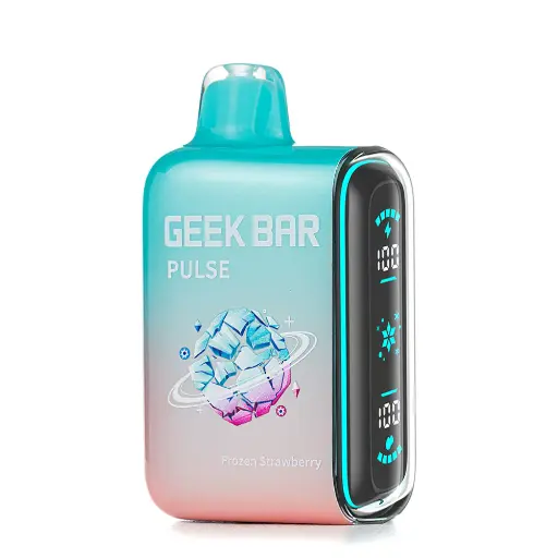 [Q-2070-02] GEEK BAR PULSE DISPOSABLE VAPE 15000 PUFFS 5PK 16ML FROZEN (Strawberry)