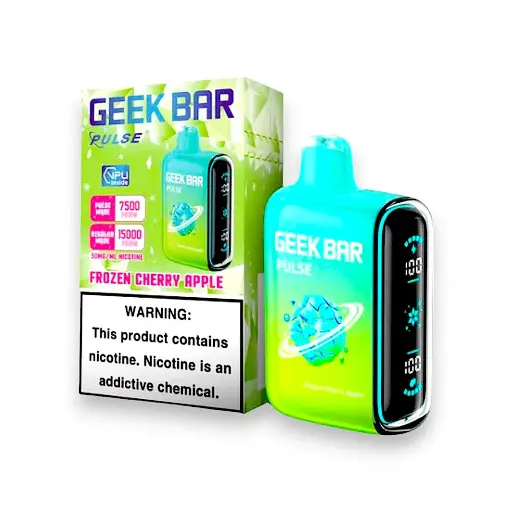 [Q-2070-03] GEEK BAR PULSE DISPOSABLE VAPE 15000 PUFFS 5PK 16ML FROZEN (Cherry Apple)