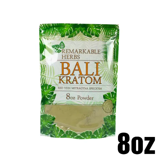 [Q-3214-02] REMARKABLE HERBS KRATOM 8OZ (Red Vein Bali)